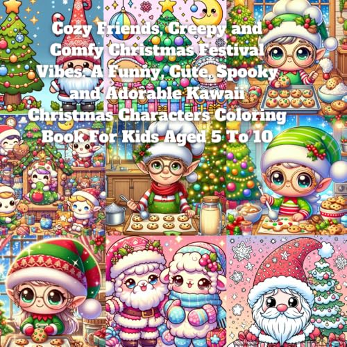 Cozy Friends, Creepy and Comfy Christmas Festival Vibes: A Funny, Cute, Spooky and Adorable Kawaii Christmas Characters Coloring Book For Kids Aged 5 To 10 Cozy Friends, Creepy and Comfy Christmas Festival Vibes: A Funny, Cute, Spooky and Adorable Kawaii Christmas Characters Coloring Book For Kids Aged 5 To 10 von Independently published