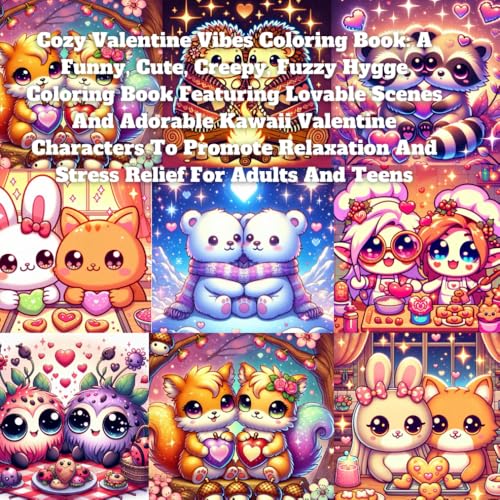 Cozy Valentine Vibes Coloring Book: A Funny, Cute, Creepy, Fuzzy Hygge Coloring Book Featuring Lovable Scenes And Adorable Kawaii Valentine Characters ... And Stress Relief For Adults And Teens Cozy Valentine Vibes Coloring Book: A Funny, Cute, Creepy, Fuzzy Hygge Coloring Book Featuring Lovable Scenes And Adorable Kawaii Valentine Characters ... And Stress Relief For Adults And Teens von Independently published