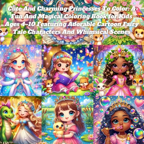 Cute And Charming Princesses To Color: A Fun And Magical Coloring Book For Kids Ages 4–10 Featuring Adorable Cartoon Fairy Tale Characters And Whimsical Scenes Cute And Charming Princesses To Color: A Fun And Magical Coloring Book For Kids Ages 4–10 Featuring Adorable Cartoon Fairy Tale Characters And Whimsical Scenes von Independently published