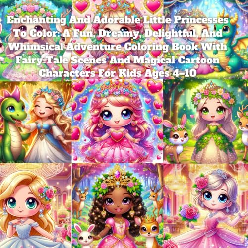 Enchanting And Adorable Little Princesses To Color: A Fun, Dreamy, Delightful, And Whimsical Adventure Coloring Book With Fairy Tale Scenes And Magical Cartoon Characters For Kids Ages 4–10 Enchanting And Adorable Little Princesses To Color: A Fun, Dreamy, Delightful, And Whimsical Adventure Coloring Book With Fairy Tale Scenes And Magical Cartoon Characters For Kids Ages 4–10 von Independently published