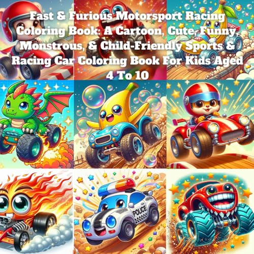Fast & Furious Motorsport Racing Coloring Book: A Cartoon, Cute, Funny, Monstrous, & Child-Friendly Sports & Racing Car Coloring Book For Kids Aged 4 To 10 Fast & Furious Motorsport Racing Coloring Book: A Cartoon, Cute, Funny, Monstrous, & Child-Friendly Sports & Racing Car Coloring Book For Kids Aged 4 To 10 von Independently published