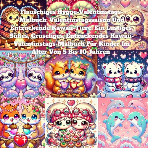Flauschiges Hygge-Valentinstags-Malbuch: Valentinstagssaison Und Entzückende Kawaii-Tiere. Ein Lustiges, Süßes, Gruseliges, Entzückendes ... Für Kinder Im Alter Von 5 Bis 10 Jahren Flauschiges Hygge-Valentinstags-Malbuch: Valentinstagssaison Und Entzückende Kawaii-Tiere. Ein Lustiges, Süßes, Gruseliges, Entzückendes ... Für Kinder Im Alter Von 5 Bis 10 Jahren von Independently published