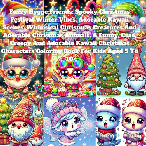 Fuzzy Hygge Friends: Spooky Christmas Festival Winter Vibes, Adorable Kawaii Scenes, Whimsical Christmas Creatures And Adorable Christmas Animals. A ... Coloring Book For Kids Aged 5 To 10 Fuzzy Hygge Friends: Spooky Christmas Festival Winter Vibes, Adorable Kawaii Scenes, Whimsical Christmas Creatures And Adorable Christmas Animals. A ... Coloring Book For Kids Aged 5 To 10 von Independently published
