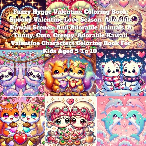 Fuzzy Hygge Valentine Coloring Book: Spooky Valentine Love Season, Adorable Kawaii Scenes, And Adorable Animals. A Funny, Cute, Creepy, Adorable ... Coloring Book For Kids Aged 5 To 10 Fuzzy Hygge Valentine Coloring Book: Spooky Valentine Love Season, Adorable Kawaii Scenes, And Adorable Animals. A Funny, Cute, Creepy, Adorable ... Coloring Book For Kids Aged 5 To 10 von Independently published