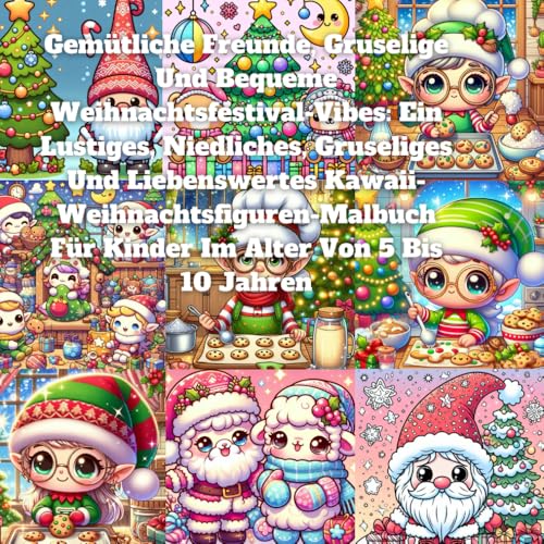 Gemütliche Freunde, Gruselige Und Bequeme Weihnachtsfestival-Vibes: Ein Lustiges, Niedliches, Gruseliges Und Liebenswertes Kawaii-Weihnachtsfiguren-Malbuch Für Kinder Im Alter Von 5 Bis 10 Jahren Gemütliche Freunde, Gruselige Und Bequeme Weihnachtsfestival-Vibes: Ein Lustiges, Niedliches, Gruseliges Und Liebenswertes Kawaii-Weihnachtsfiguren-Malbuch Für Kinder Im Alter Von 5 Bis 10 Jahren von Independently published