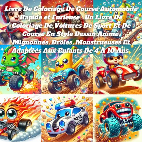 Livre De Coloriage De Course Automobile Rapide et Furieuse : Un Livre De Coloriage De Voitures De Sport Et De Course En Style Dessin Animé, Mignonnes, ... Et Adaptées Aux Enfants De 4 À 10 Ans Livre De Coloriage De Course Automobile Rapide et Furieuse : Un Livre De Coloriage De Voitures De Sport Et De Course En Style Dessin Animé, Mignonnes, ... Et Adaptées Aux Enfants De 4 À 10 Ans von Independently published