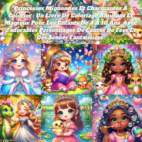 Princesses Mignonnes Et Charmantes À Colorier : Un Livre De Coloriage Amusant Et Magique Pour Les Enfants De 4 À 10 Ans, Avec d'adorables Personnages De Contes De Fées Et Des Scènes Fantaisistes Princesses Mignonnes Et Charmantes À Colorier : Un Livre De Coloriage Amusant Et Magique Pour Les Enfants De 4 À 10 Ans, Avec d'adorables Personnages De Contes De Fées Et Des Scènes Fantaisistes von Independently published