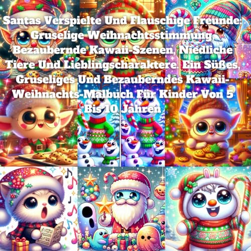 Santas Verspielte Und Flauschige Freunde: Gruselige Weihnachtsstimmung, Bezaubernde Kawaii-Szenen, Niedliche Tiere Und Lieblingscharaktere. Ein Süßes, ... Für Kinder Von 5 Bis 10 Jahren Santas Verspielte Und Flauschige Freunde: Gruselige Weihnachtsstimmung, Bezaubernde Kawaii-Szenen, Niedliche Tiere Und Lieblingscharaktere. Ein Süßes, ... Für Kinder Von 5 Bis 10 Jahren von Independently published