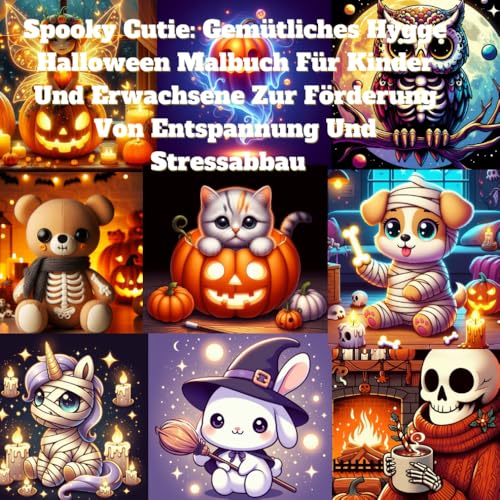 Spooky Cutie: Gemütliches Hygge Halloween Malbuch Für Kinder Und Erwachsene Zur Förderung Von Entspannung Und Stressabbau Spooky Cutie: Gemütliches Hygge Halloween Malbuch Für Kinder Und Erwachsene Zur Förderung Von Entspannung Und Stressabbau