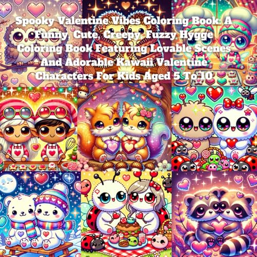 Spooky Valentine Vibes Coloring Book: A Funny, Cute, Creepy, Fuzzy Hygge Coloring Book Featuring Lovable Scenes And Adorable Kawaii Valentine Characters For Kids Aged 5 To 10 Spooky Valentine Vibes Coloring Book: A Funny, Cute, Creepy, Fuzzy Hygge Coloring Book Featuring Lovable Scenes And Adorable Kawaii Valentine Characters For Kids Aged 5 To 10 von Independently published