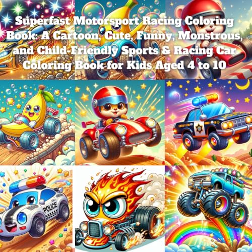 Superfast Motorsport Racing Coloring Book: A Cartoon, Cute, Funny, Monstrous, and Child-Friendly Sports & Racing Car Coloring Book for Kids Aged 4 to 10 Superfast Motorsport Racing Coloring Book: A Cartoon, Cute, Funny, Monstrous, and Child-Friendly Sports & Racing Car Coloring Book for Kids Aged 4 to 10 von Independently published