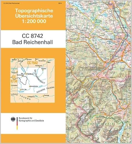 Bad Reichenhall: Topographische Karte 1 : 200 000 CC8742 (Topographische Übersichtskarten 1:200000) von Bundesamt f. Kartographie u. Geodäsie