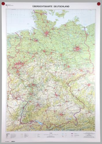 Übersichtskarte Deutschland 1:750000: Deutschlandkarte plano (Wandkarten des BKG)