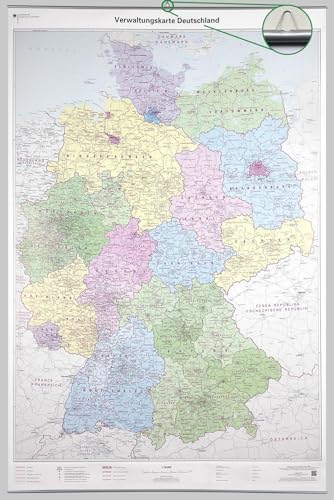 Verwaltungskarte Deutschland 1 : 750 000: Wandkarte mit Aufhänger und Bestäbung (Wandkarten des BKG)