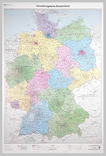 Verwaltungskarte Deutschland 1 : 750 000: Wandkarte plano, gerollt im Köcher (Wandkarten des BKG) von Bundesamt f. Kartographie u. Geodäsie