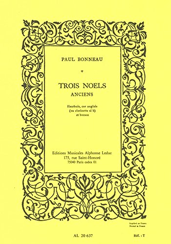 3 NOELS ANCIENS HAUTBOIS COR ANGLAIS(OU CLARINETTE)ET BASSON BL790