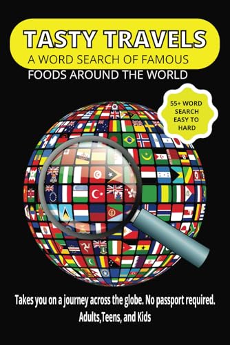 Tasty Travels: A Word Search of Famous Foods Around the World, 55+ Pages Word Search Easy to Hard. von Independently published