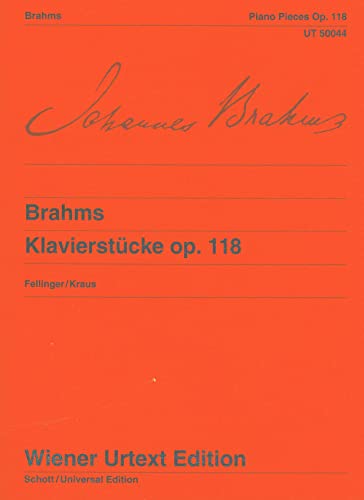BRAHMS - Piezas Op.118 para Piano (Urtext) (Fellinger/Kraus)