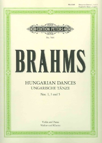 Hungarian Dances Nos.1, 3, 5 - Violine und Klavier - Buch