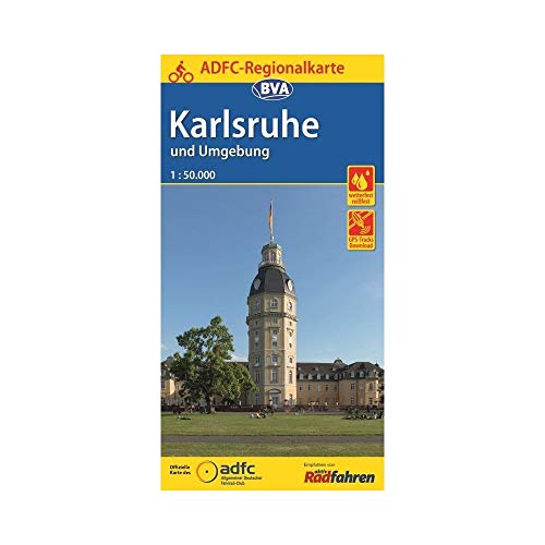 ADFC-Regionalkarte Karlsruhe und Umgebung mit Tagestouren-Vorschläge 1:50.000, reiß- und wetterfest, GPS-Tracks Download: Hrsg.: Allgemeiner Deutscher ... e.V. (ADFC) (ADFC-Regionalkarte 1:50.000)