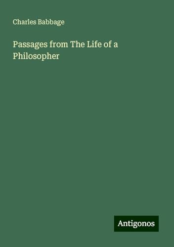 Passages from The Life of a Philosopher von Antigonos Verlag