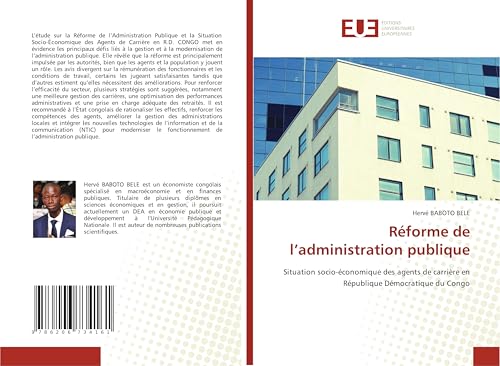Réforme de l'administration publique: Situation socio-économique des agents de carrière en République Démocratique du Congo von Éditions universitaires européennes