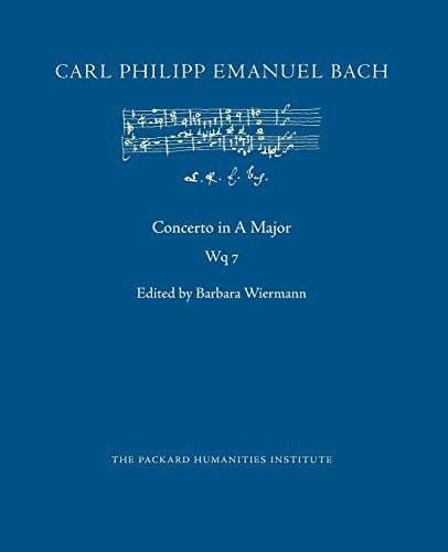 Concerto in A Major, Wq 7 (Cpeb: Cw Offprints)