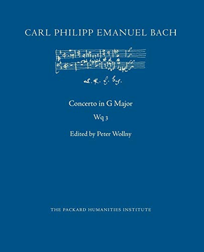 Concerto in G Major, Wq 3 (Cpeb: Cw Offprints)