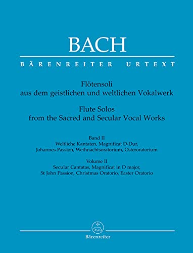 BARENREITER BACH J.S. - FLÖTENSOLI AUS DEM GEISTLICHEN UND WELTLICHEN VOKALWERK VOL.2 - FLÖTE