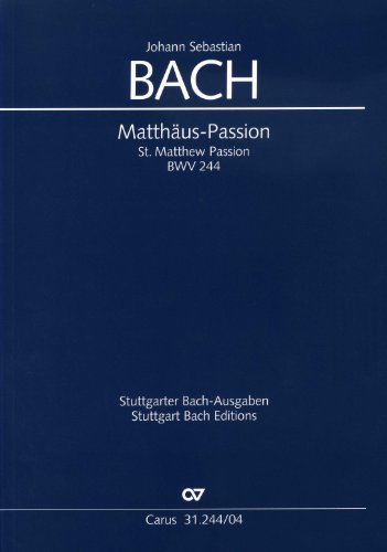 Matthäus-Passion (Klavierauszug deutsch/englisch): BWV 244