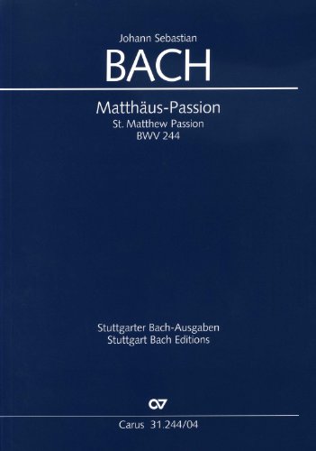 Matthäus-Passion (Klavierauszug deutsch/englisch): BWV 244