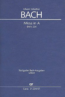 Messe A-Dur BWV234 : für Soli, gem Chor und Orchester Studienpartitur