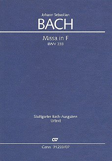 Messe F-Dur BWV233 : für Soli, gem Chor und Orchester Studienpartitur
