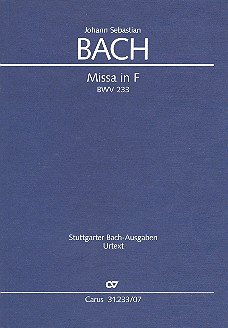 Messe F-Dur BWV233 : für Soli, gem Chor und Orchester Studienpartitur
