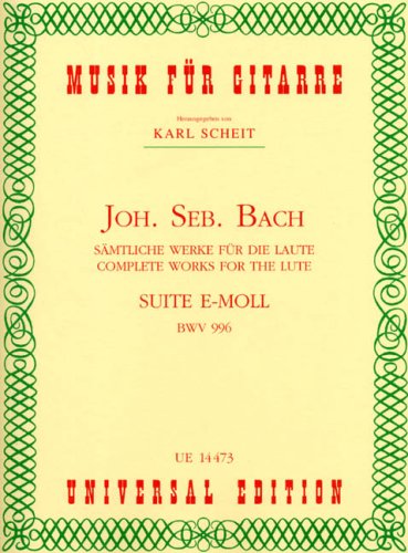 Suite Mi M. Bwv 996 (Scheit)