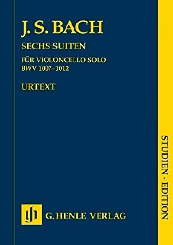 6 Suiten Bwv 1007-1012. Violoncello: Besetzung: Violoncello solo (Studien-Editionen: Studienpartituren) von G. Henle Verlag