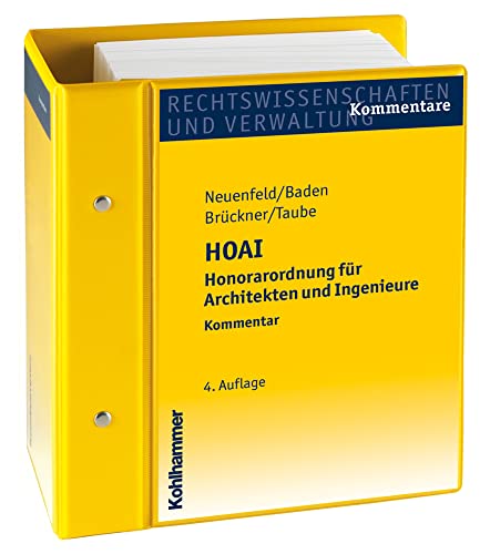 Honorarordnung für Architekten und Ingenieure - HOAI: Verordnungstext und Kommentar. Stand: Mai 2024, Gesamtwerk inkl. 7. Lfg.