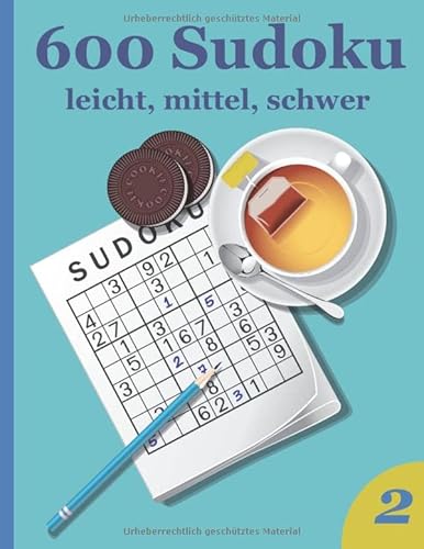 600 Sudoku - leicht, mittel, schwer 2