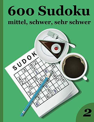 600 Sudoku - mittel, schwer, sehr schwer 2