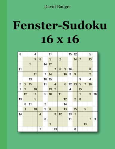 Fenster-Sudoku 16 x 16 von udv