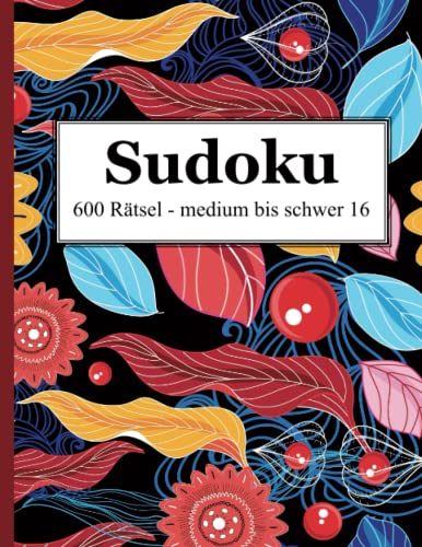 Sudoku - 600 Rätsel medium bis schwer 16 von udv