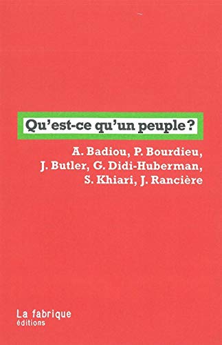 Qu'est-ce qu'un peuple ? Qu'est-ce qu'un peuple ?