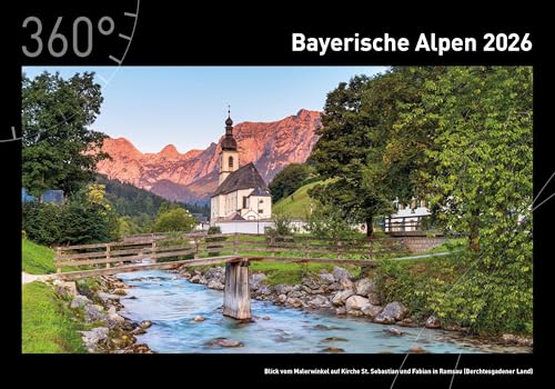 Bayerische Alpen Premiumkalender 2026 (360° Premiumkalender 2026: Format 50 x 35 cm) von 360° medien