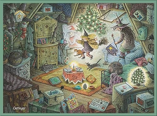 Die kleine Hexe. Adventskalender: Hochwertiger Kalender für die Weihnachtszeit mit 24 schönen Illustrationen aus der Welt des Kinderbuch-Klassikers, ideal als Geschenk ab 4 Jahren