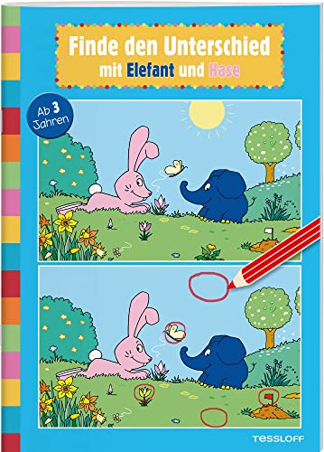 Finde den Unterschied mit Elefant und Hase: Elefantastischer Rätselspaß für Kindergartenkinder (Rätsel, Spaß, Spiele)