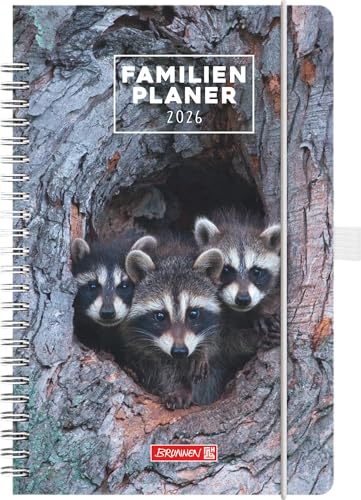 BRUNNEN Buchkalender Familienplaner 2026 „Animal“ | A5, Papier von BRUNNEN