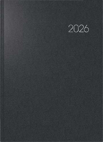 BRUNNEN Buchkalender Mod. 787 2026 | A4, Kunststoff, schwarz von BRUNNEN