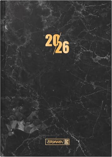 BRUNNEN Buchkalender Mod. 795 2026 „Graphite“ | A5, Papier von BRUNNEN