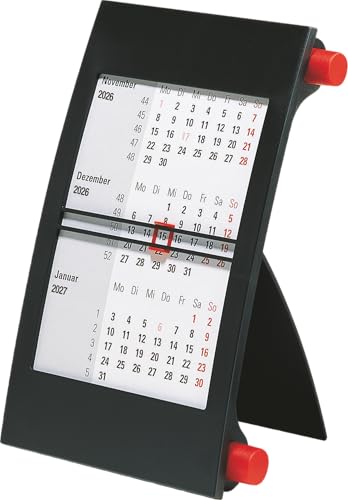 rido/idé 3-Monats-Tischkalender 2026 | 90×120 mm, rot/schwarz rido/idé 3-Monats-Tischkalender 2026 | 90×120 mm, rot/schwarz von rido/idé