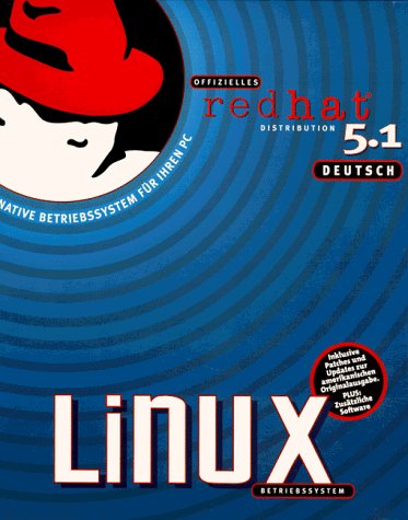 Red Hat Linux 5.1 Betriebssystem: 3 CDs, Softwarebox: Betriebssystem 5.1 (M+T RedHat)
